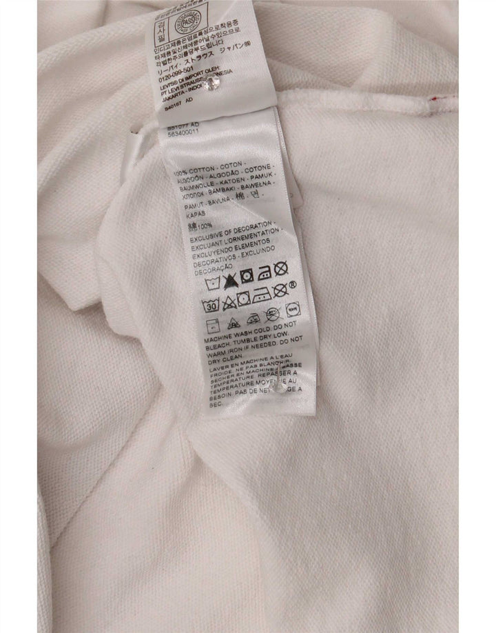 Damski sweter oversize typu Crop firmy Levi's UK 14, duże, białe paski
