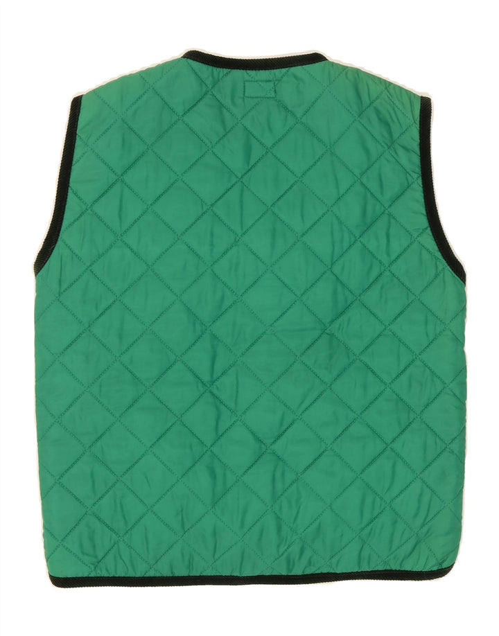 BREMA Mens Quilted Gilet UK 36 Small Green Nylon Vintage Brema and Second-Hand Brema from Messina Hembry 