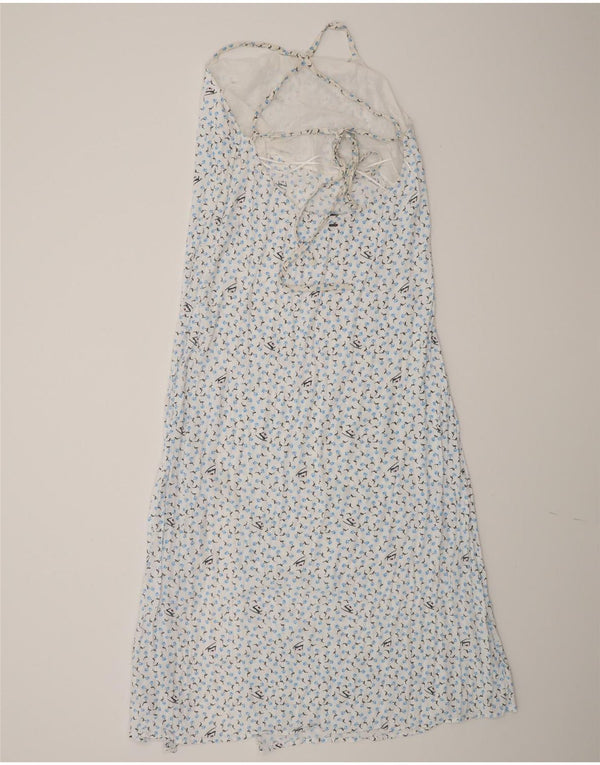 Damska sukienka Maxi Halter Tommy Hilfiger UK 18 XL Biała wiskoza w kwiaty