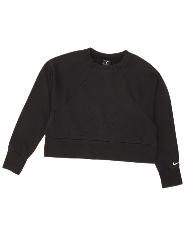 Damska bluza dresowa Nike Dri Fit Graphic Oversize UK 10, mała czarna