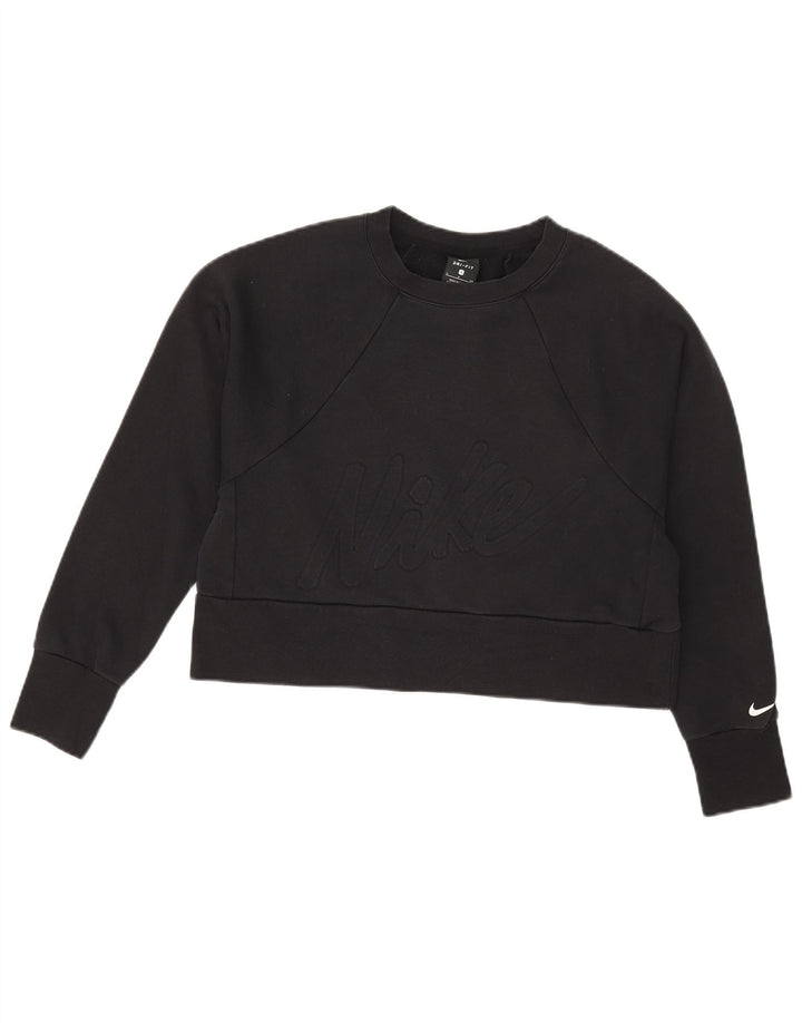Damska bluza dresowa Nike Dri Fit Graphic Oversize UK 10, mała czarna
