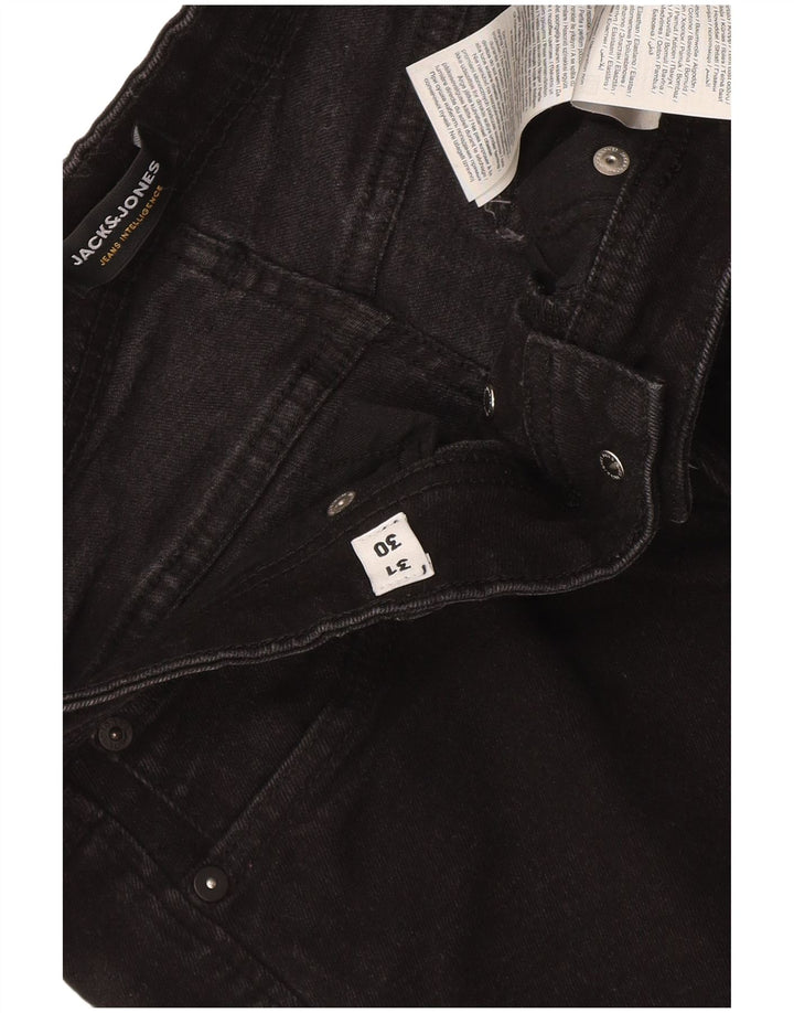 Męskie jeansy typu slim Jack & Jones W31 L30, czarne, bawełniane