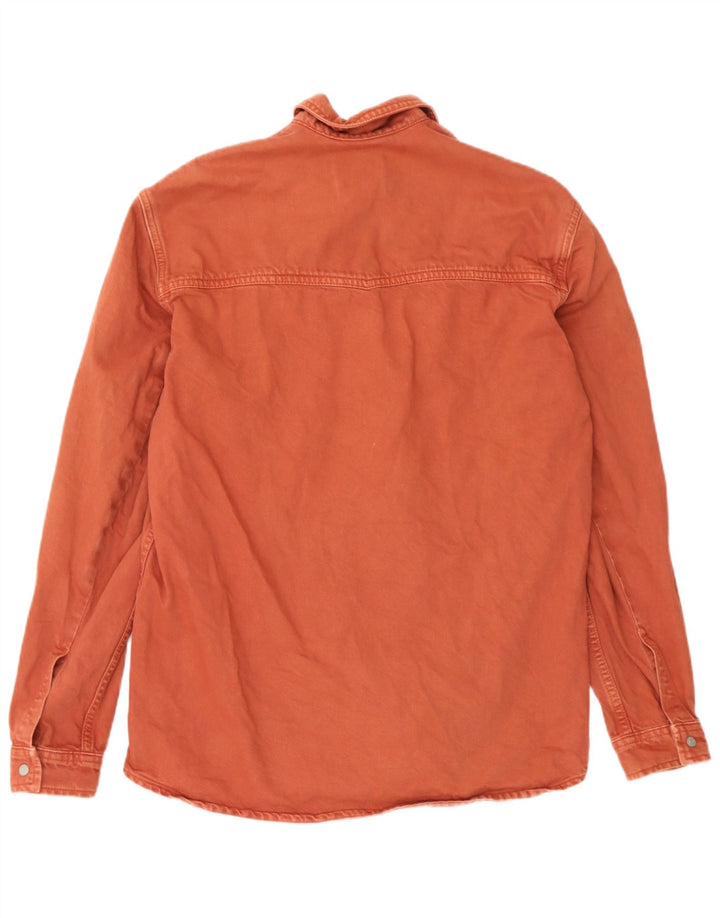 Męska koszula dżinsowa Jack & Jones, mała, brązowa, bawełniana