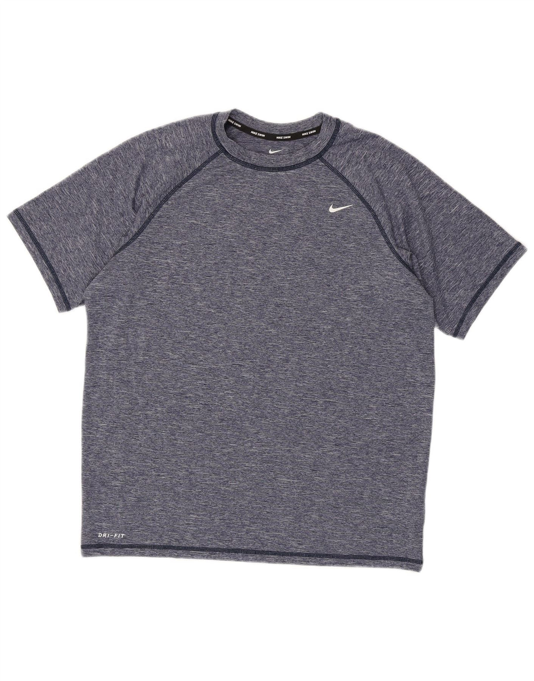 Męski T-shirt Nike Dri Fit, duży, granatowy, nakrapiany poliester