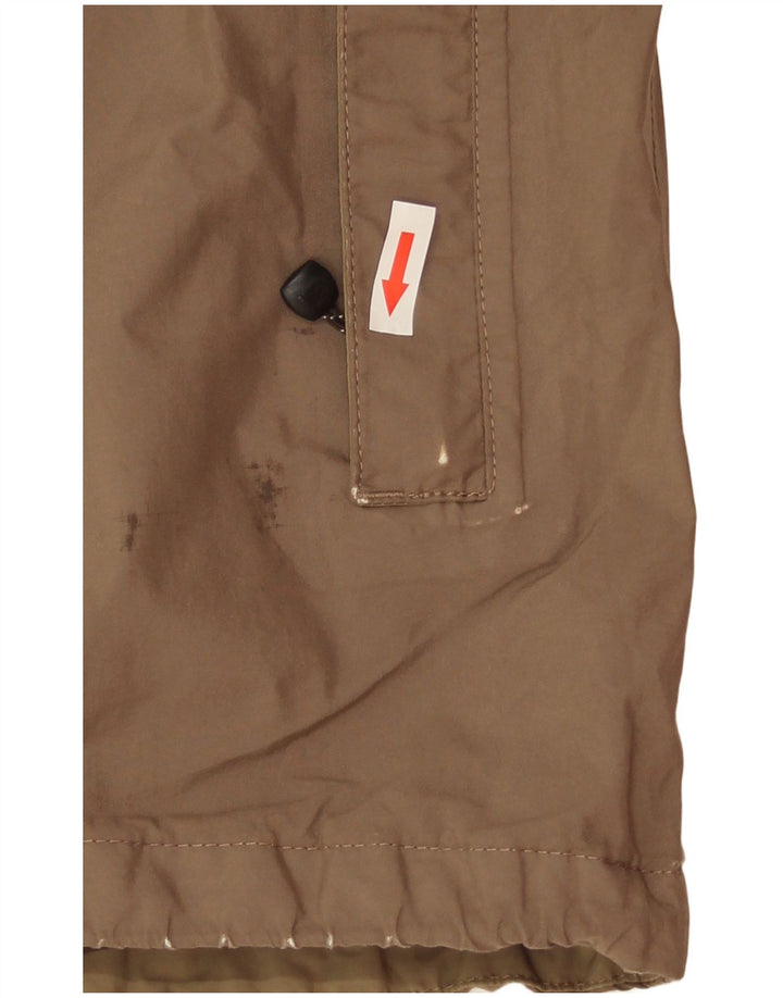 Męska kurtka przeciwdeszczowa z kapturem The North Face UK 40, duża, brązowa, poliestrowa