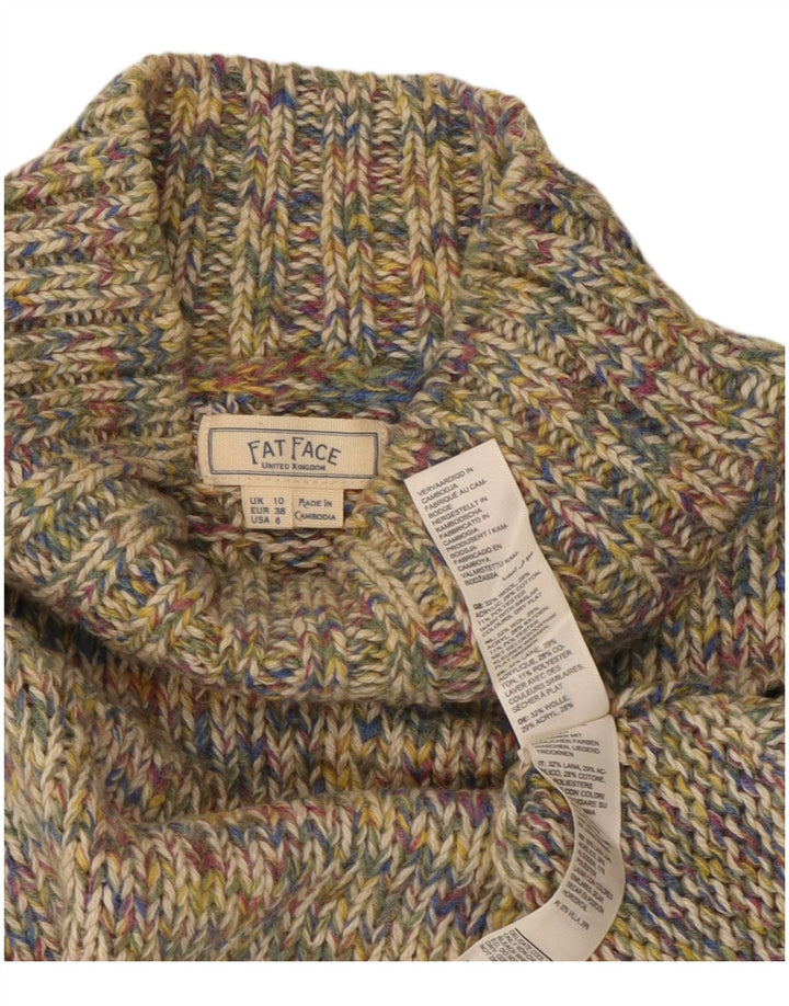 Damski sweter z golfem Fat Face UK 10, mały, wielokolorowy