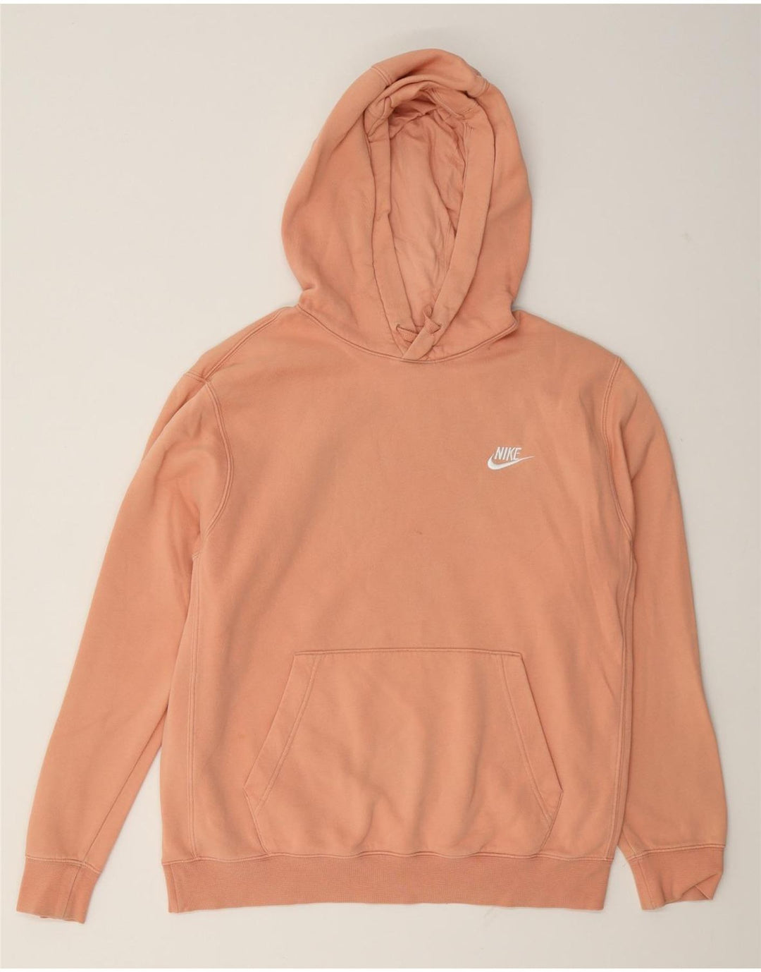 Damski sweter oversize z kapturem Nike UK 14, średni różowy, bawełniany