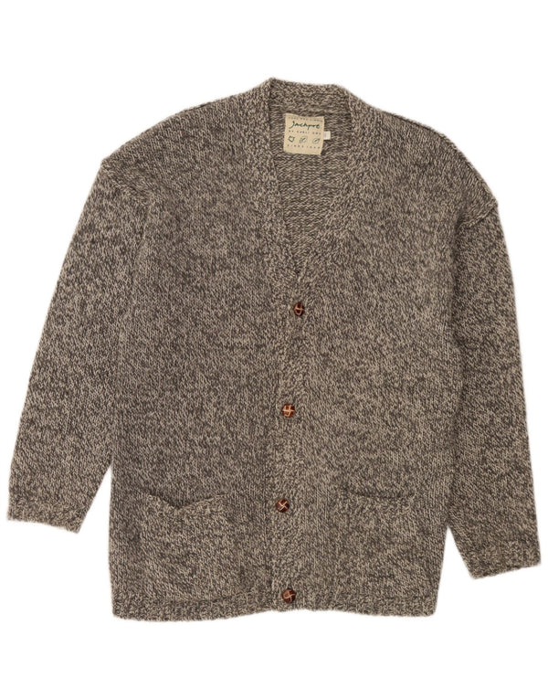 Sweter męski Jackpot, duży, szary, nakrapiany