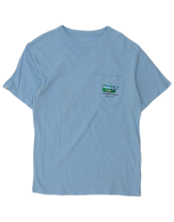 Męska koszulka z grafiką Vineyard Vines Top XS, niebieska, bawełniana