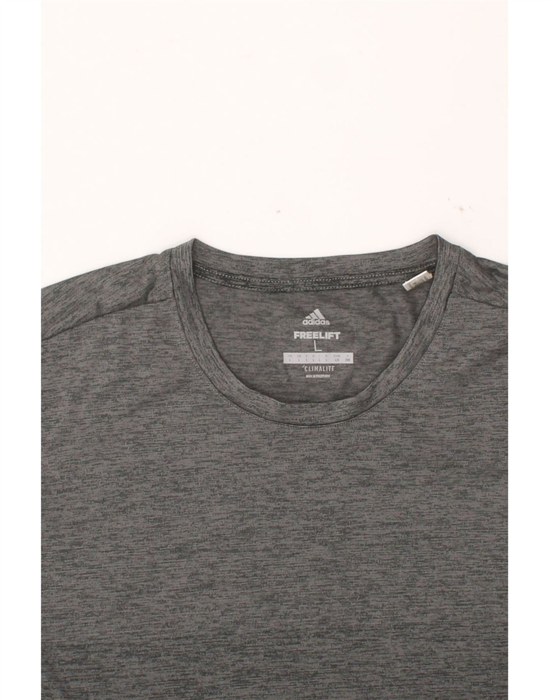 ADIDAS Mens Climalite T-Shirt Top Large Grey Polyester Vintage Adidas and Second-Hand Adidas from Messina Hembry 
