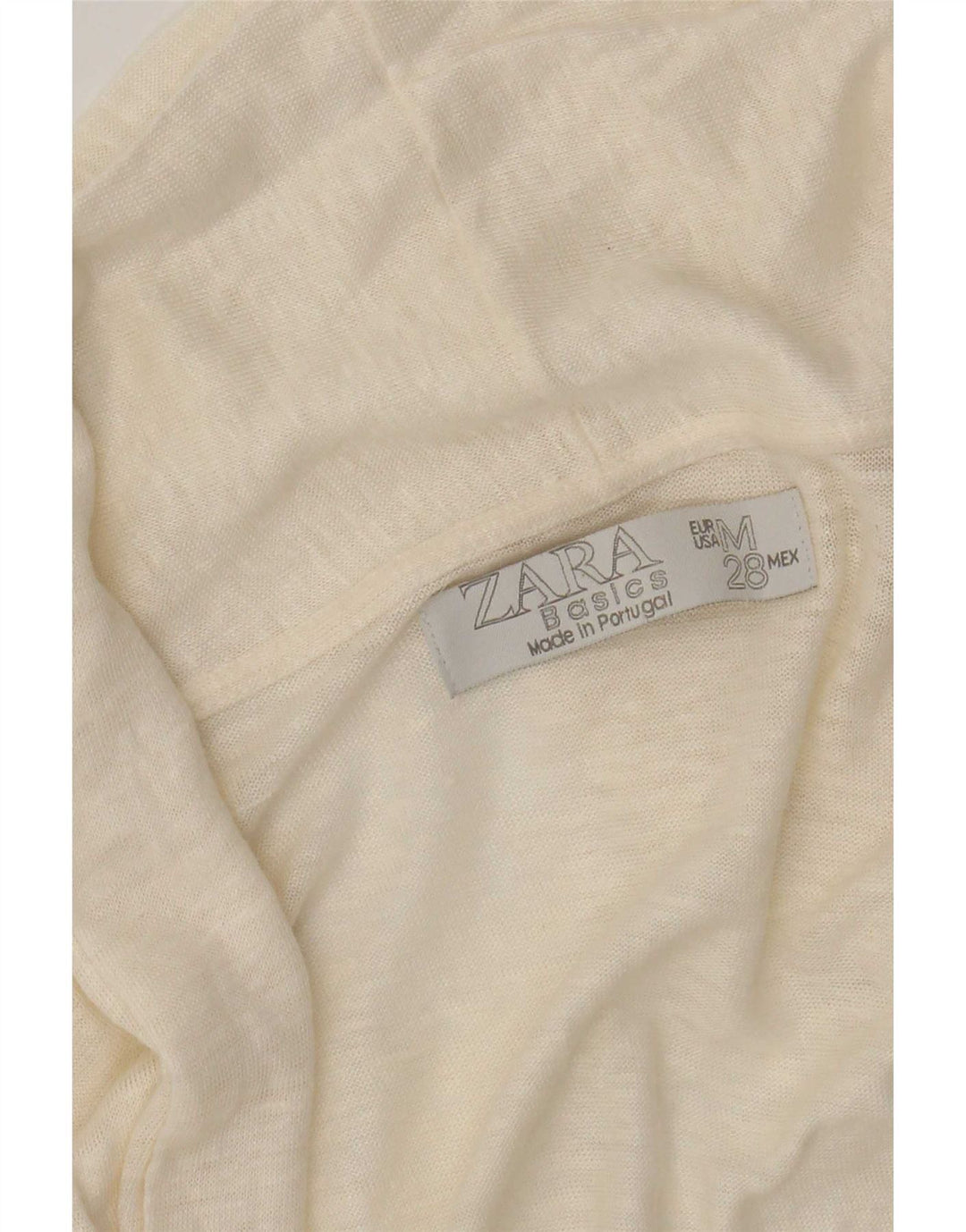 Sweter damski Zara Crop Open Cardigan UK 12 Medium Off White