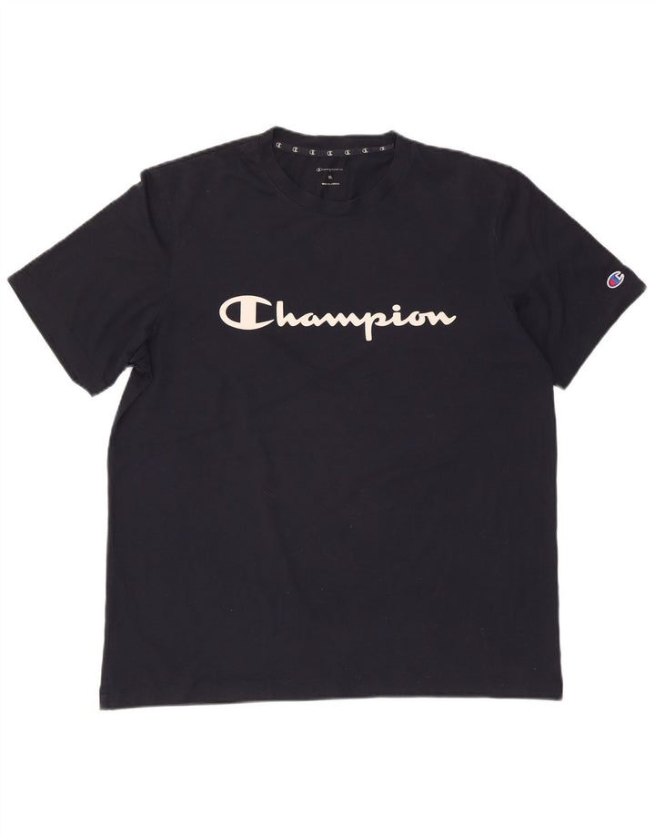 Męska koszulka z grafiką Champion XL, granatowa