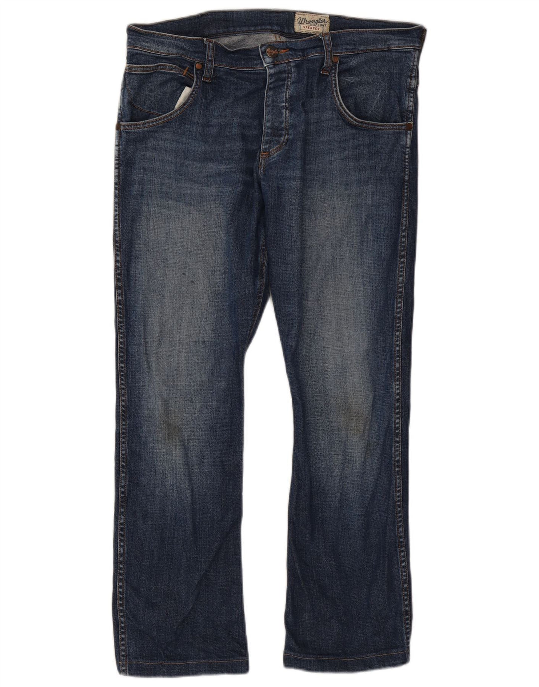 Wrangler Męskie Spencer Straight Jeans W34 L29 Niebieskie bawełniane