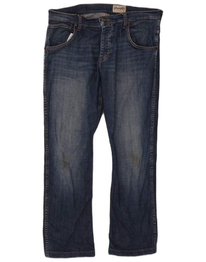 Wrangler Męskie Spencer Straight Jeans W34 L29 Niebieskie bawełniane