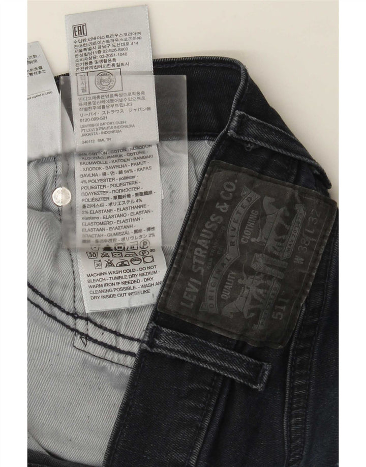 Męskie jeansy Levi's 511 Slim W38 L32 Niebieska bawełna