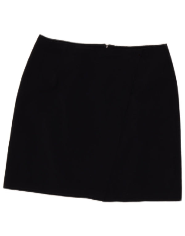Spódnica mini damska Benetton IT 44 Medium W28 Granatowa wełna dziewicza