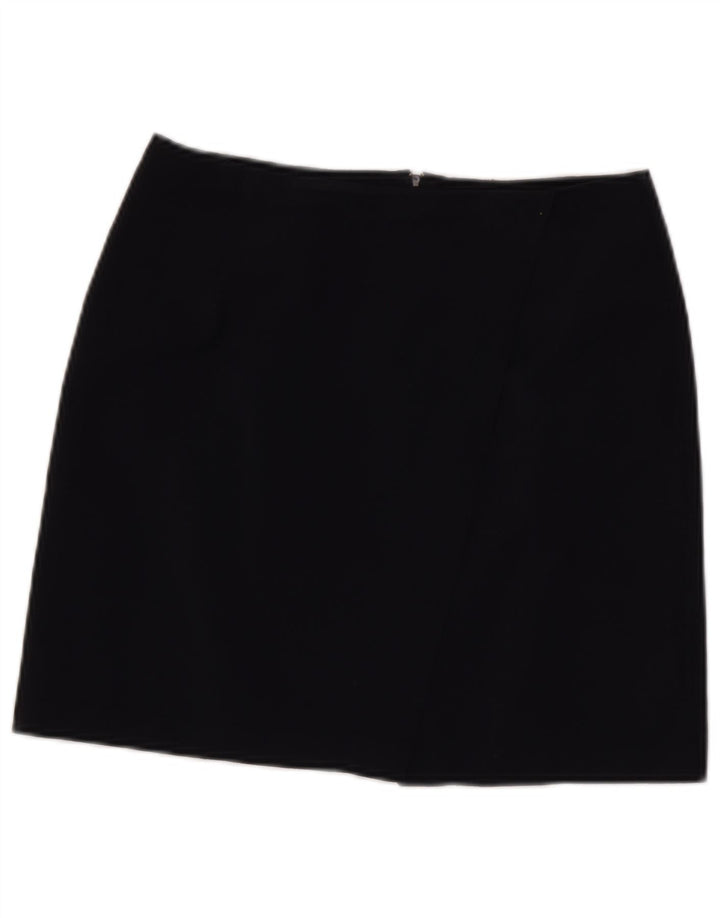 Spódnica mini damska Benetton IT 44 Medium W28 Granatowa wełna dziewicza