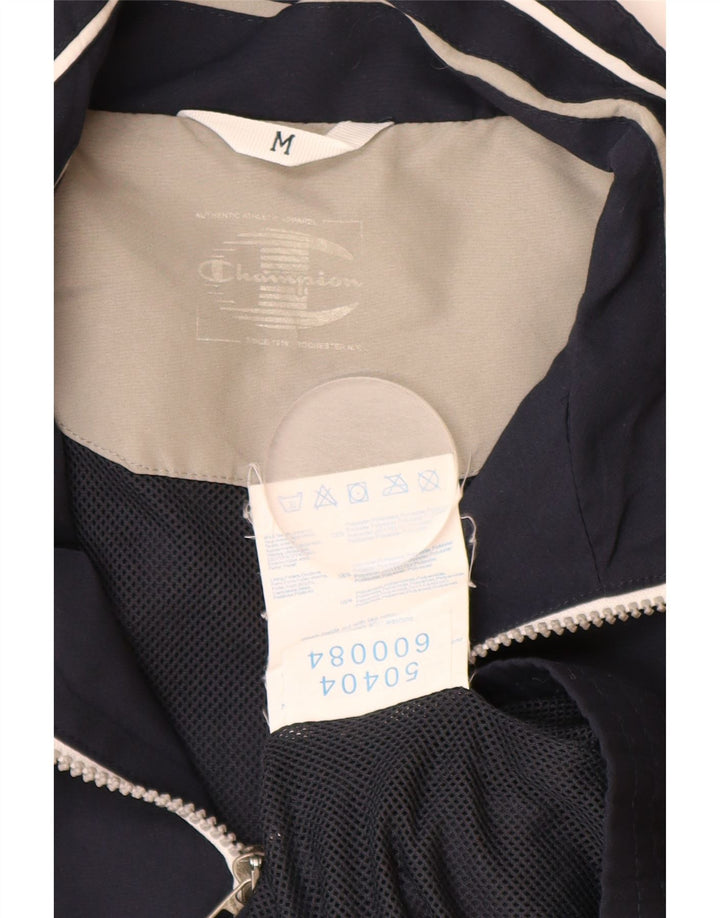 Kurtka męska dresowa CHAMPION, średni granatowy, poliester w blokach kolorów