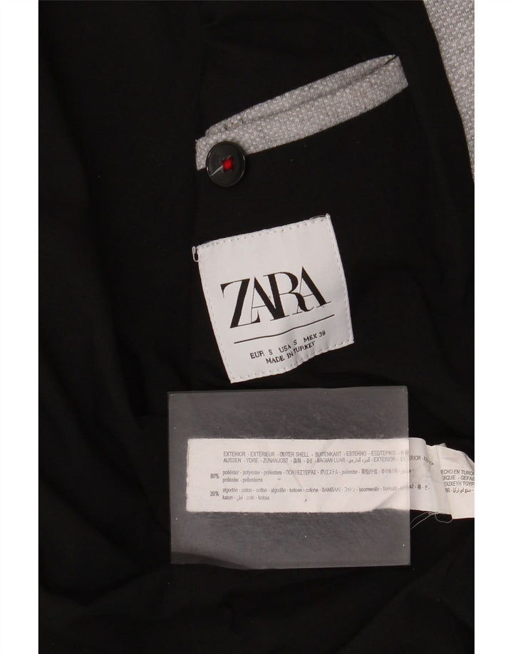 Męska marynarka Zara zapinana na 2 guziki UK 36, mała, szary poliester