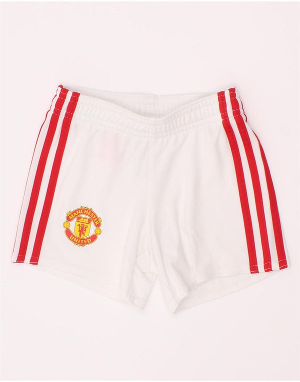 Spodenki sportowe Adidas Baby Boy Manchester United 6-9 miesięcy Biały poliester