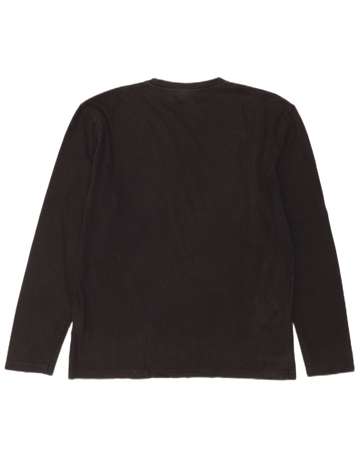 Męski graficzny top Levi's z długim rękawem, duży, czarny, bawełniany