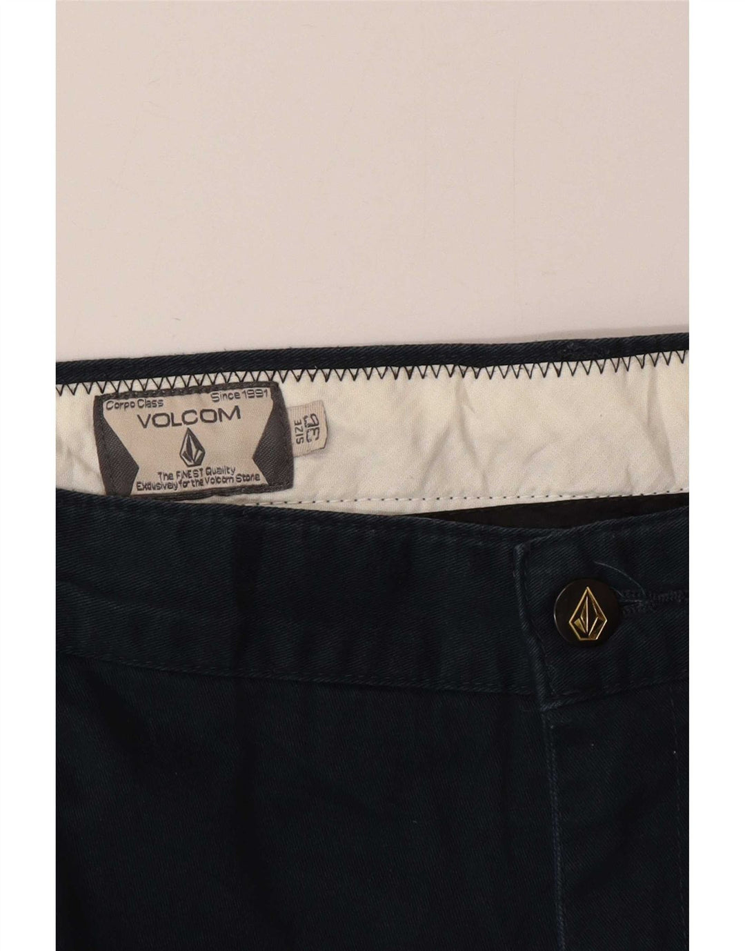 Męskie proste spodnie chino Volcom W36 L26 granatowe