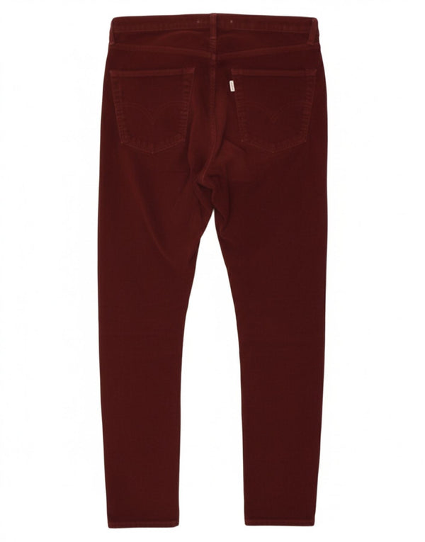 Damskie spodnie typu skinny Chino LEVI'S, małe W28 L28 Burgundowa bawełna