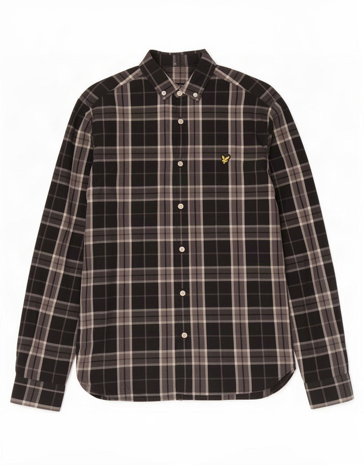 Koszula męska Lyle & Scott, mała, bawełniana w czarną kratkę