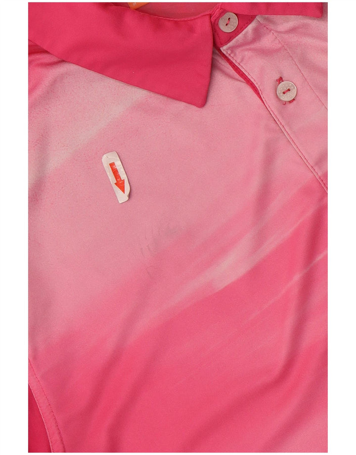 Męska koszulka polo Puma z abstrakcyjnym wzorem, średni różowy poliester