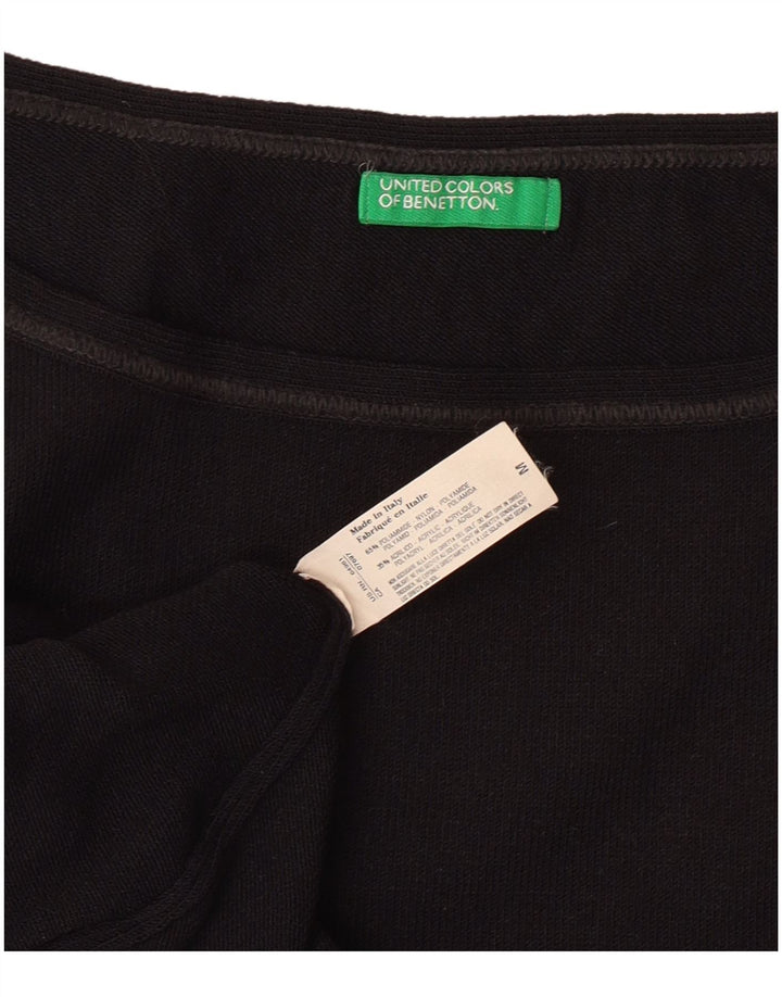 Damska kamizelka BENETTON Crop UK 12, średni czarny poliamid