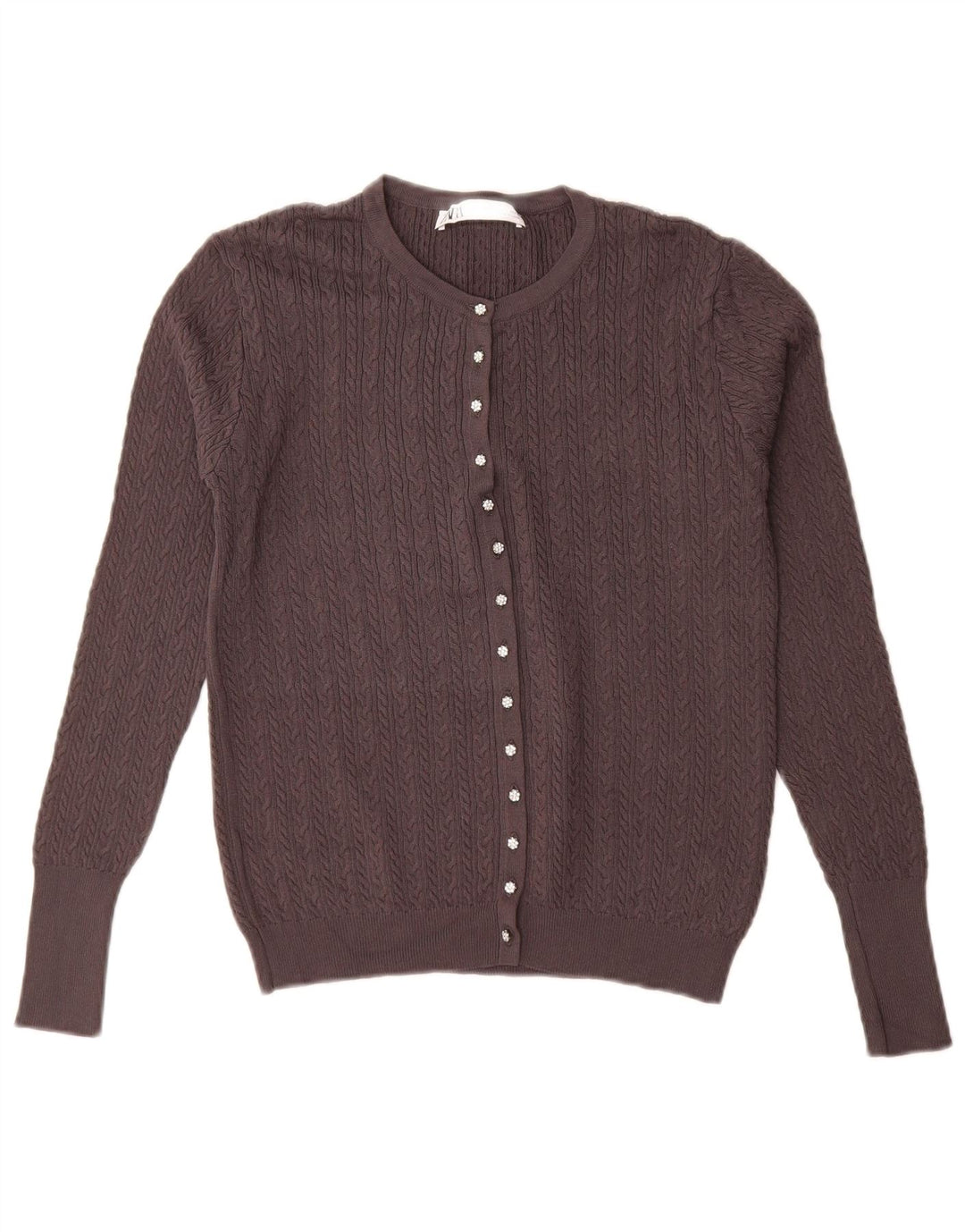 Sweter damski Zara Cardigan UK 16 Large, szara wiskoza