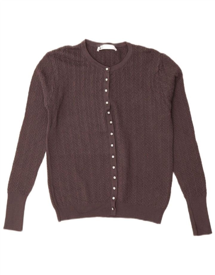 Sweter damski Zara Cardigan UK 16 Large, szara wiskoza