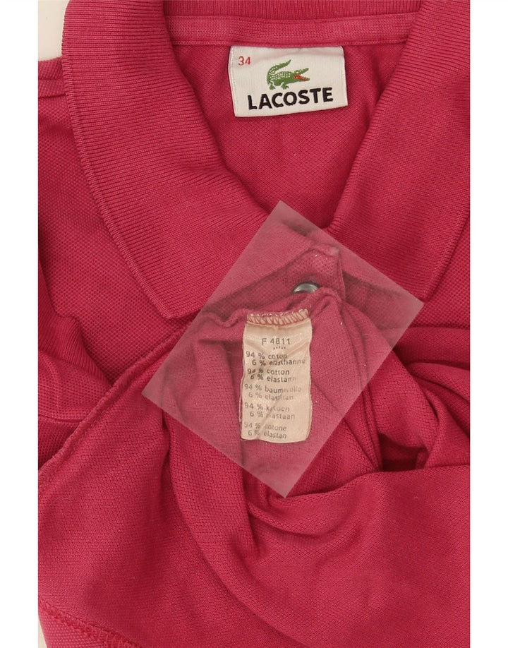 LACOSTE Womens Polo Shirt Size 34 Small Red Cotton Vintage Lacoste and Second-Hand Lacoste from Messina Hembry 