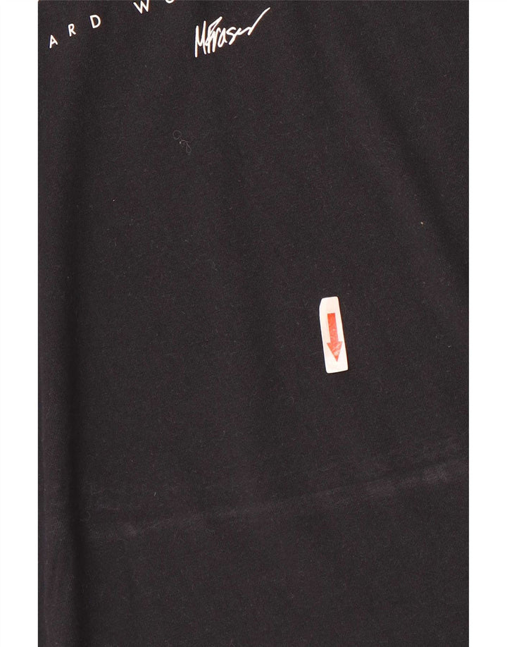Męski T-shirt Nike Dri Fit z grafiką, średni czarny, bawełniany