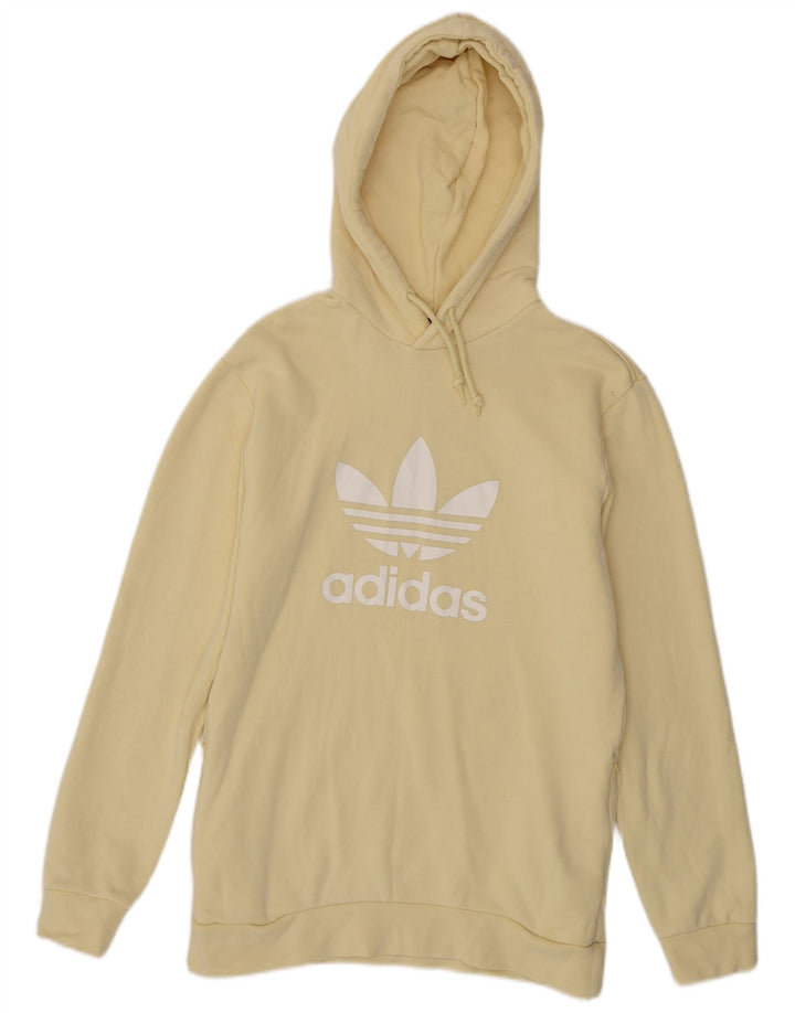 Męska bluza z kapturem Adidas Graphic, mała, żółta, bawełniana