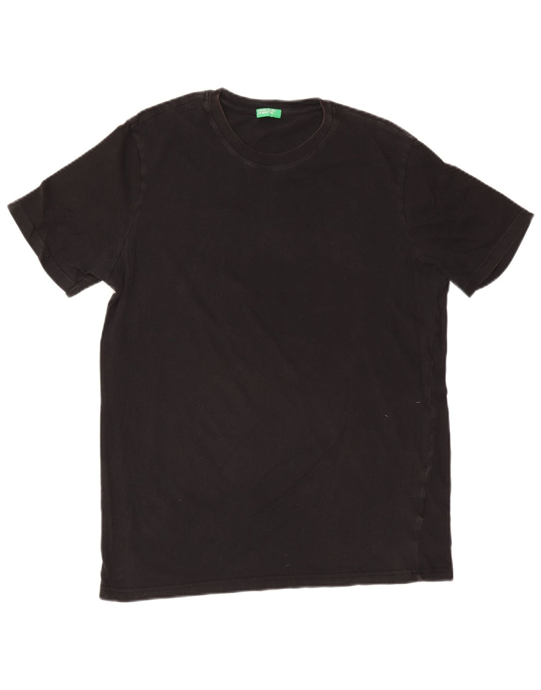 T-shirt męski Benetton, duży, czarny, bawełniany