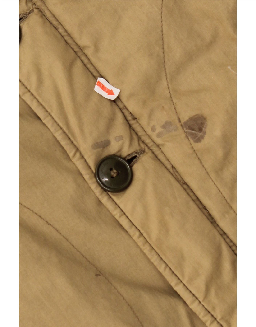 EDWIN Męski ocieplany płaszcz UK 38 Średni beż, bawełna