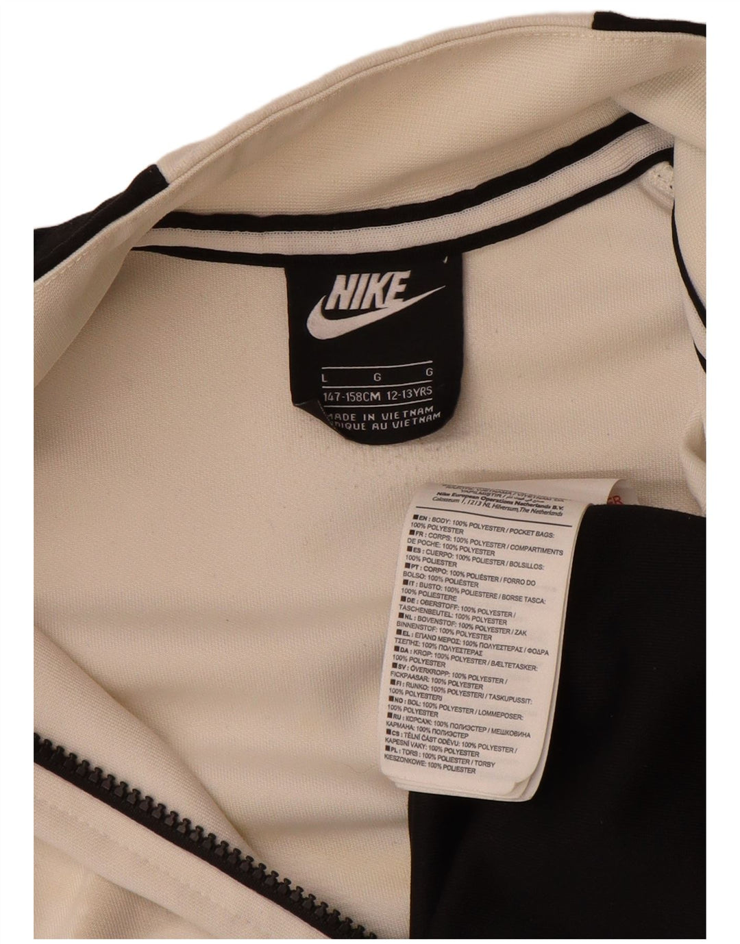 Bluza chłopięca Nike Air, 12-13 lat, duża, biała, z blokami kolorów