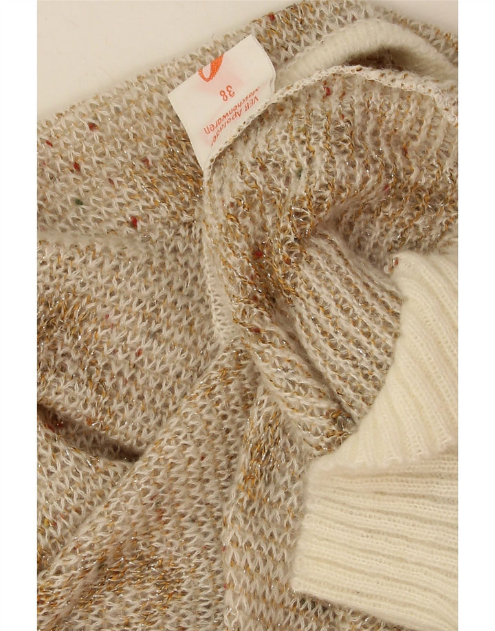 VINTAGE Womens Crew Neck Jumper Sweater EU 38 Medium Beige Flecked Vintage Vintage and Second-Hand Vintage from Messina Hembry 