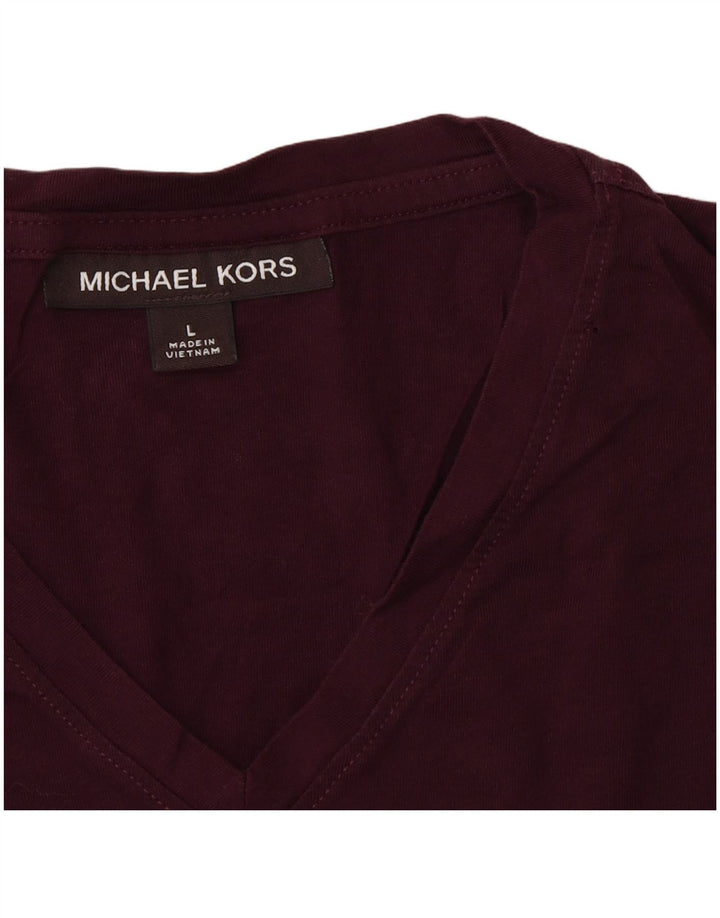 Męski T-shirt MICHAEL KORS, duży, bordowy