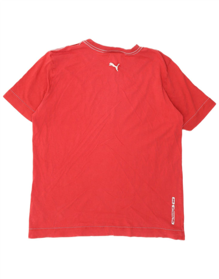 Męski T-shirt z grafiką Puma, średni czerwony