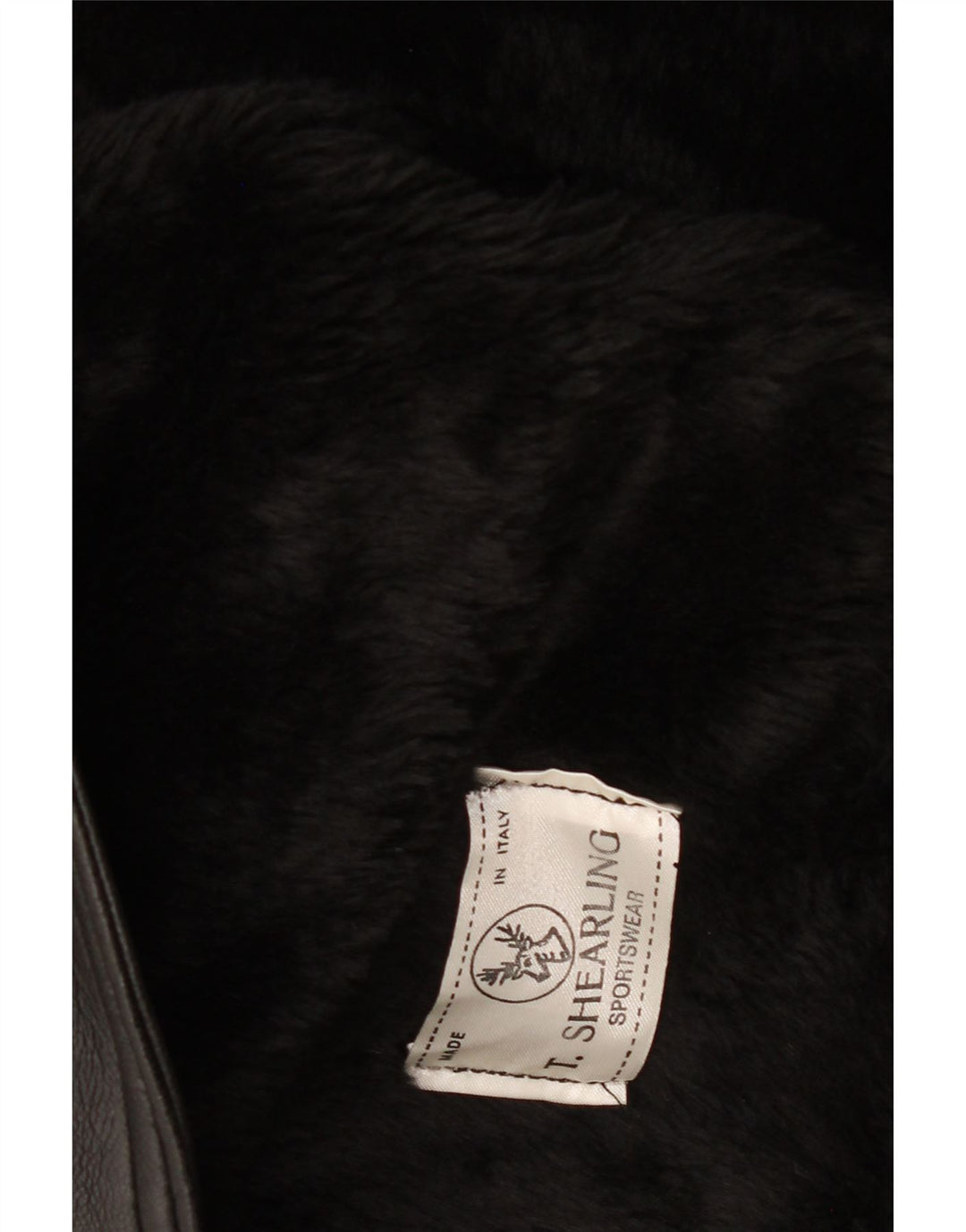 Vintage męska kurtka Shearling IT 38 Medium Black Shearling