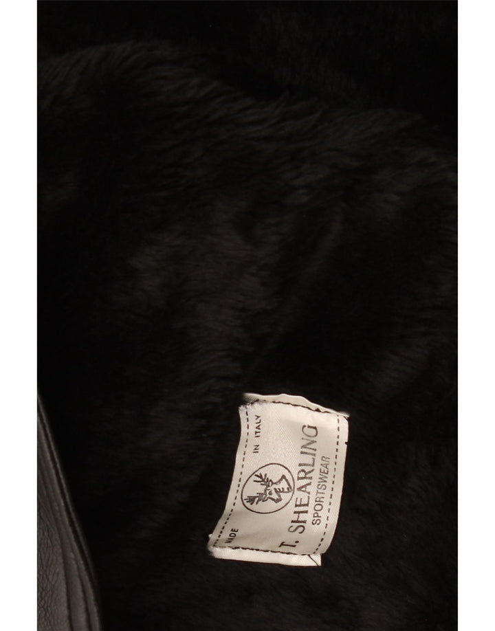 Vintage męska kurtka Shearling IT 38 Medium Black Shearling