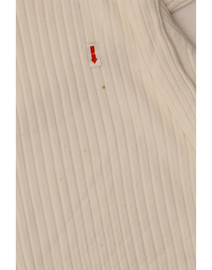 Damski sweter z golfem ZARA UK 10 Small, biała wiskoza