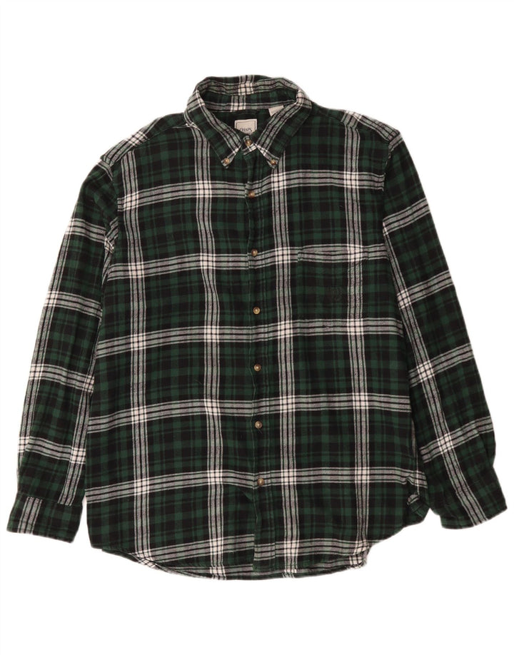 Męska koszula flanelowa Chaps XL, bawełniana w zieloną kratkę