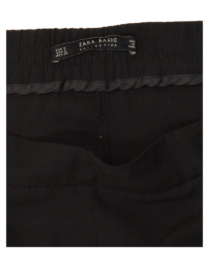 ZARA Womens Slim Casual Trousers Small W32 L26 Black Vintage Zara and Second-Hand Zara from Messina Hembry 