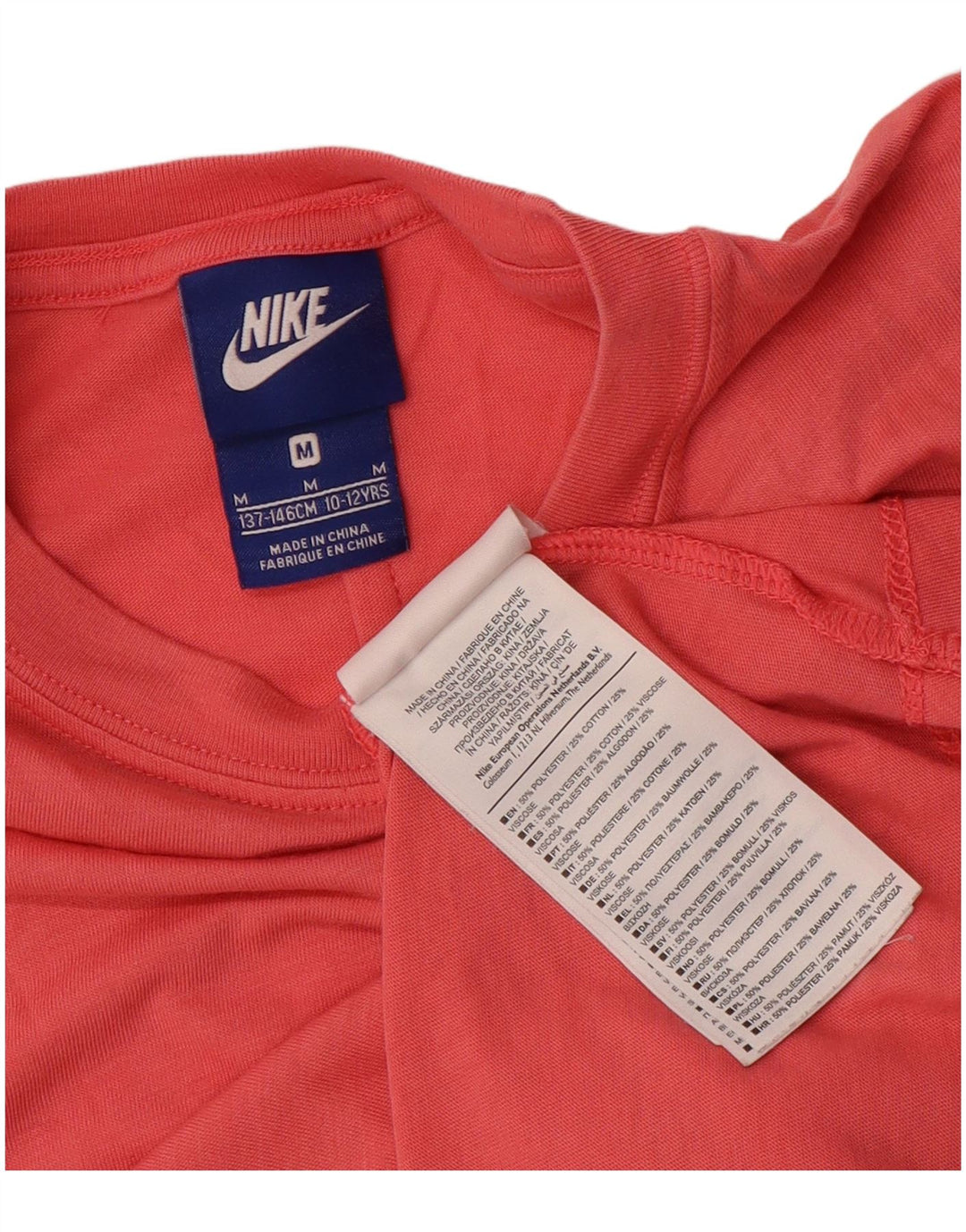 T-shirt dziewczęcy Nike 10-11 lat, średni różowy poliester