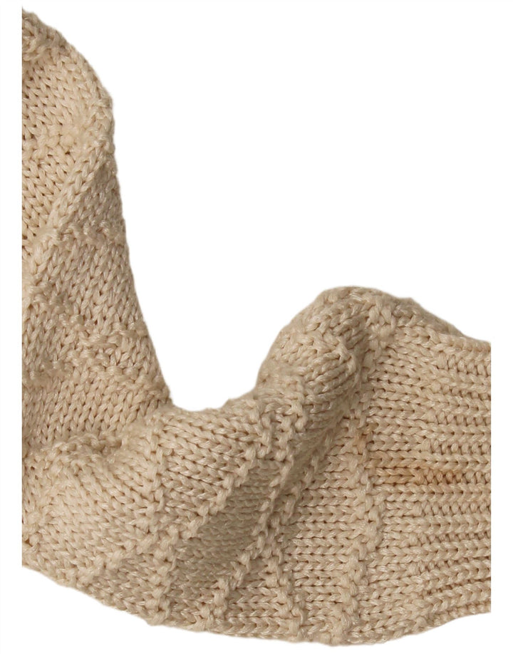 Męski sweter Zara z dekoltem w kształcie litery V, XL, beżowy, akrylowy