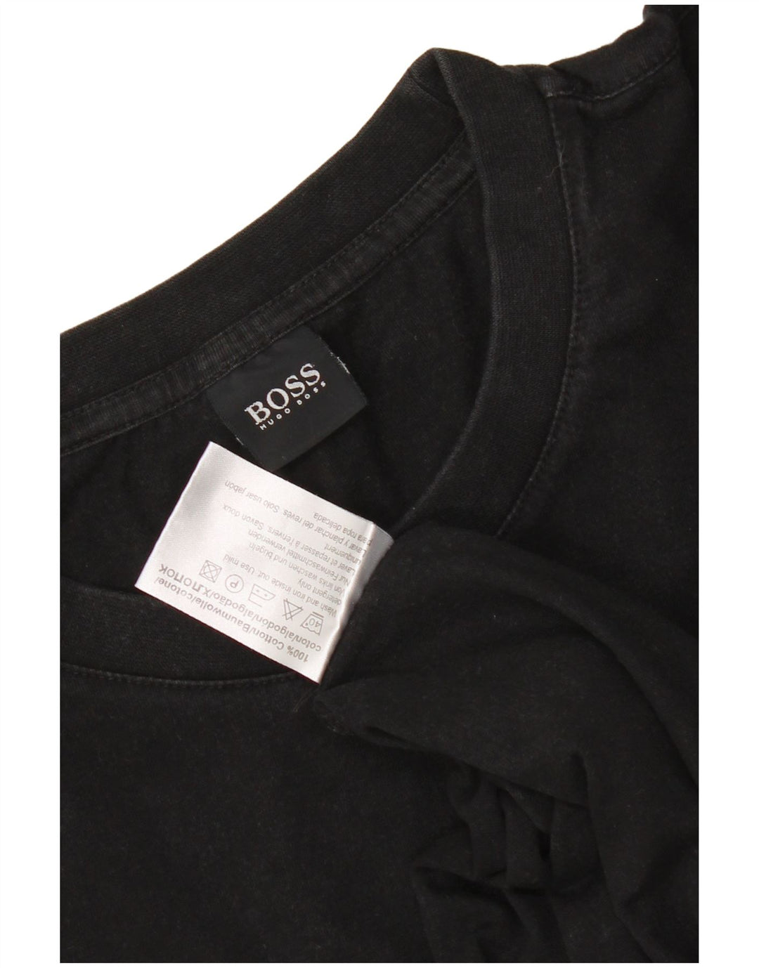 Męska koszulka Hugo Boss, duża, czarna, bawełniana