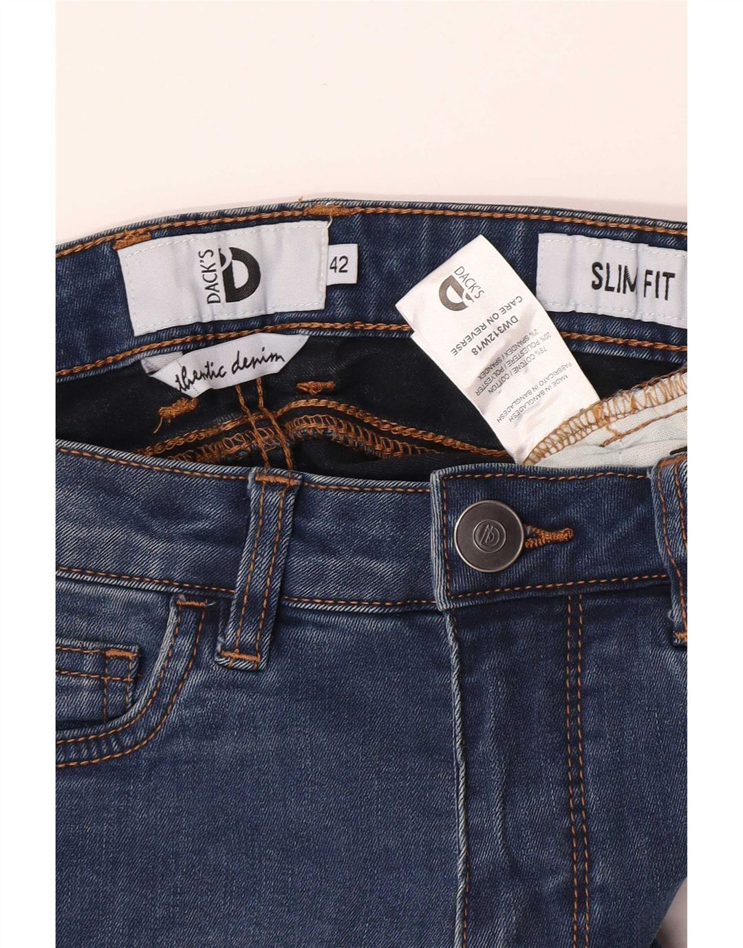 Dack's Damskie Dżinsy IT 42 Medium W26 L28 Niebieskie Bawełniane